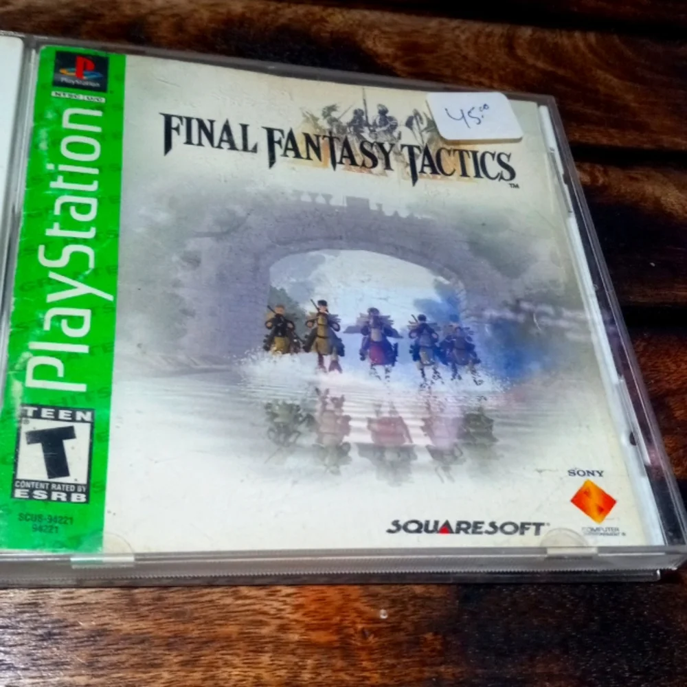 G-14 PS1 green label black disc- Final Fantasy Tactics game
